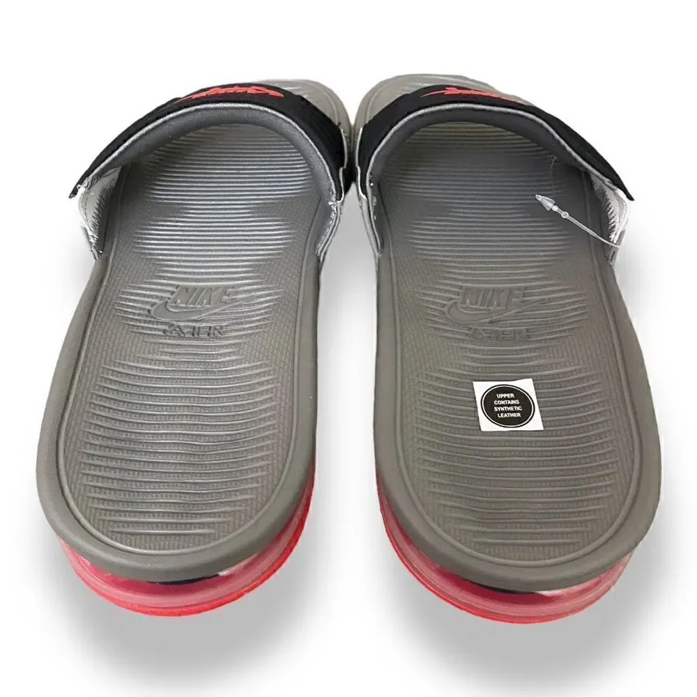 Nike Air Max Camden Slides Sandals Grey Red CZ4665-002 Size 6Y/ Womens 7.5 NWT